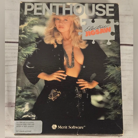 Penthouse Electric Jigsaw Puzzles Original IBM Software By Merit Software 1990